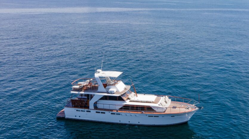Luxury yacht on the bay
