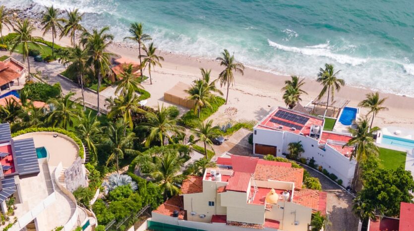 Vista aerea de la playa en Punta de Mita