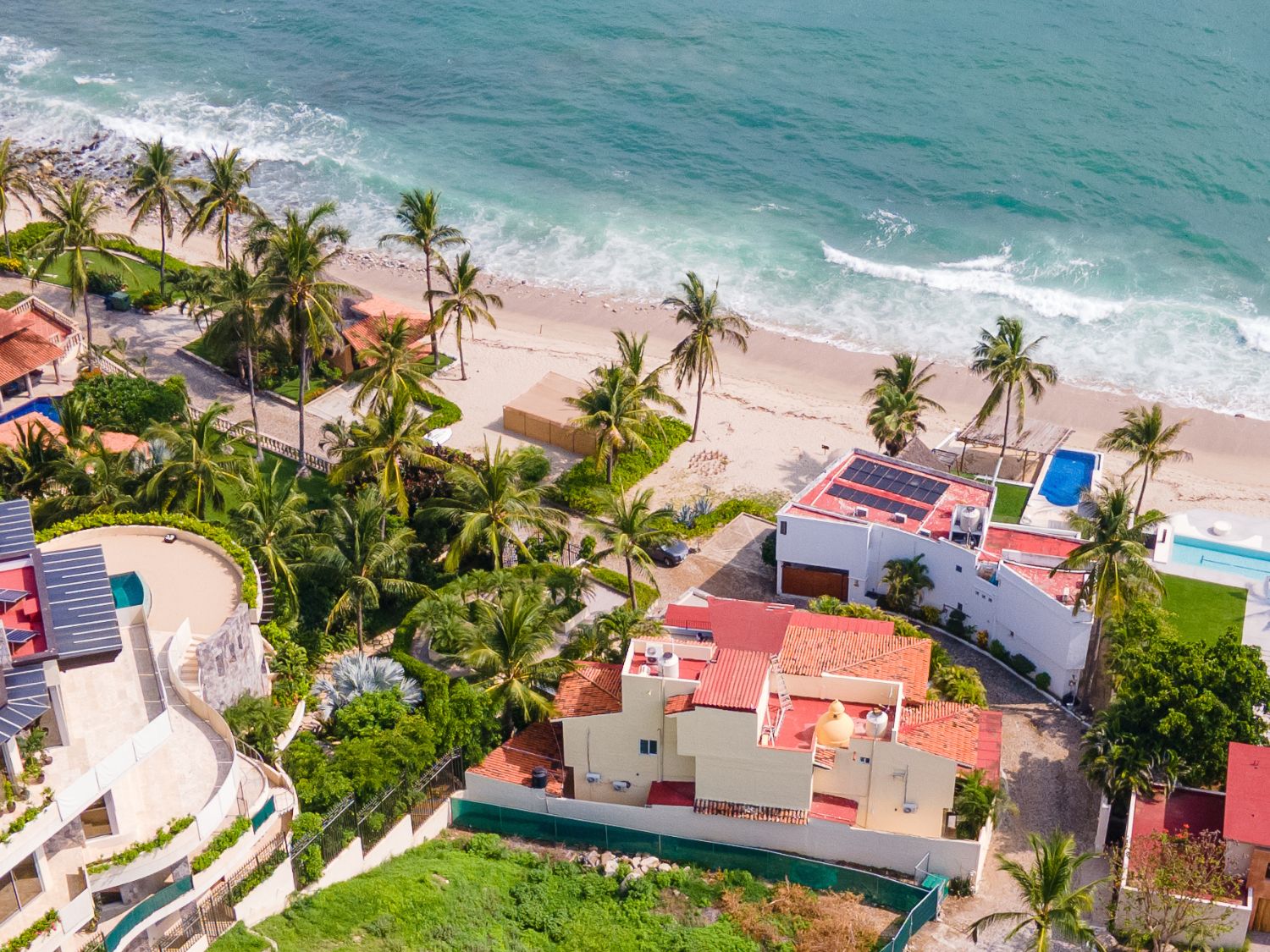 Vista aerea de la playa en Punta de Mita